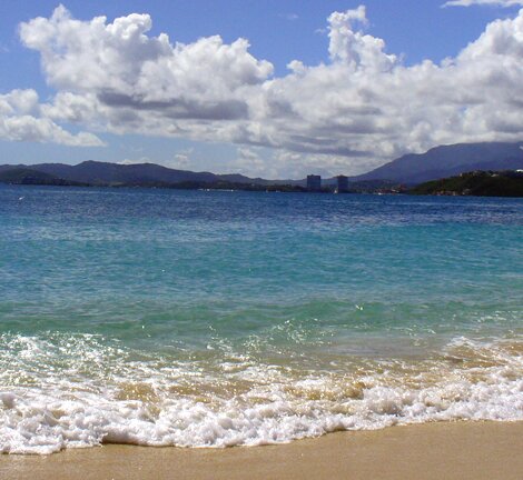 Icacos island beach looking at Fajardo