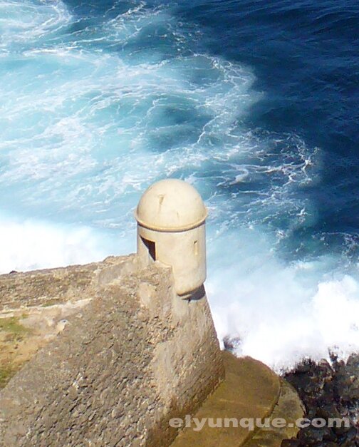 a lonley sentinal guarding the old city of San Juan in Puerto Rico