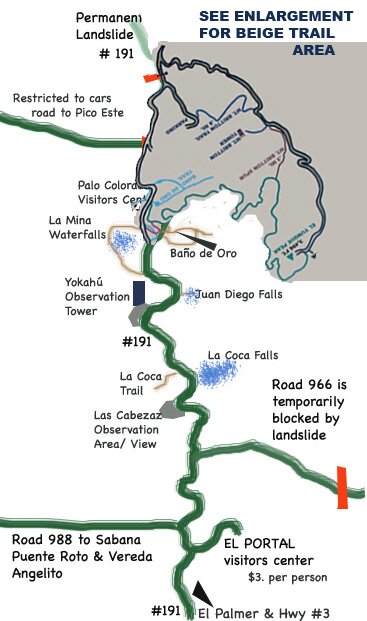 trail map of el yunque puerto rico rain forest